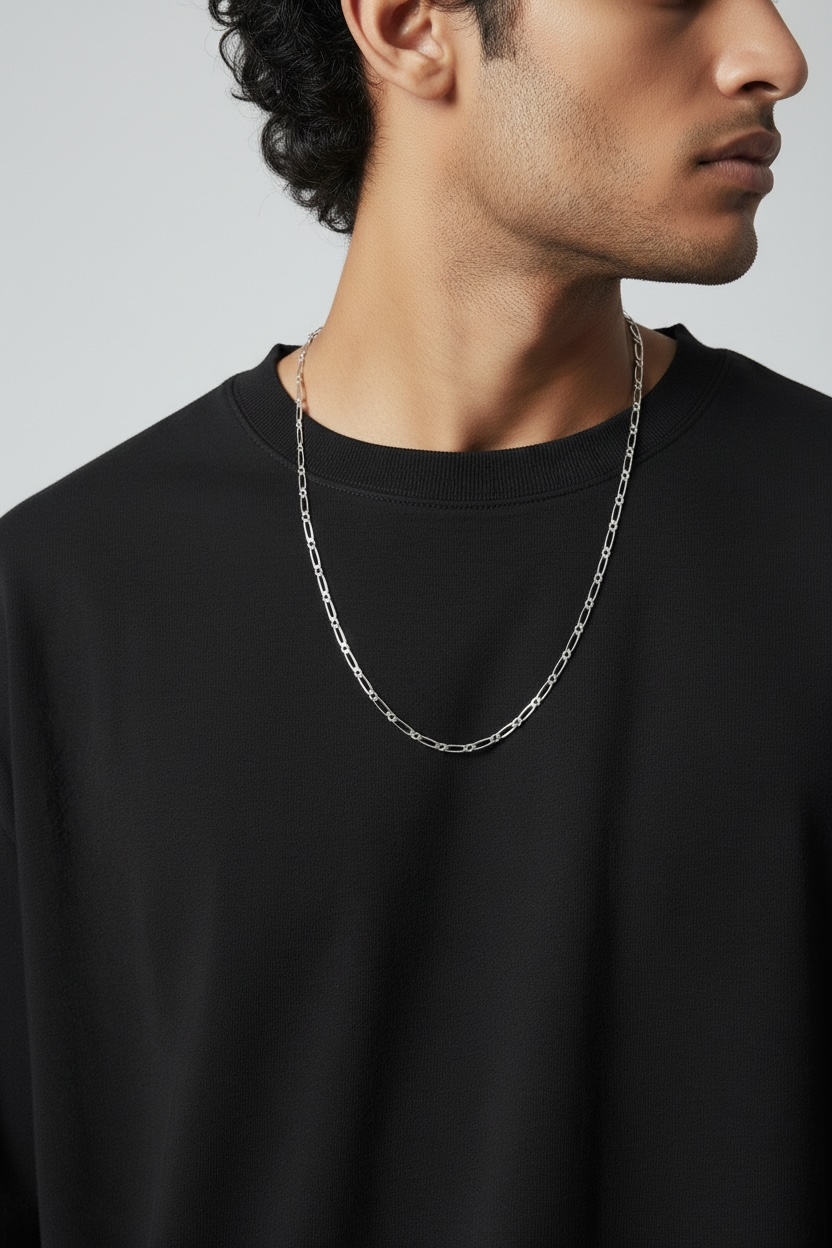 Sterling Silver Figaro 1x1 Chain - 4.7mm