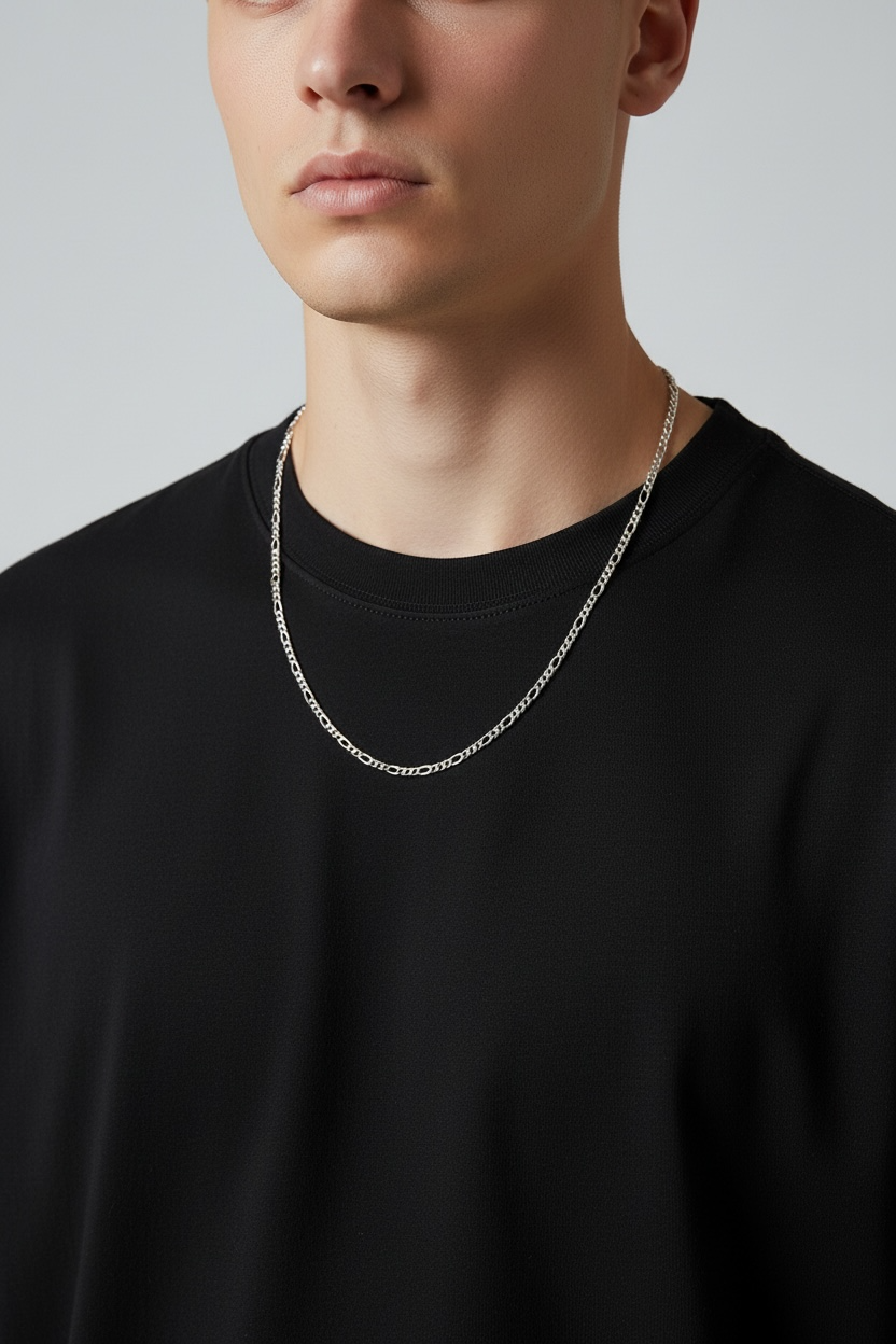 Sterling Silver Figaro 3x1 Chain 3.2mm