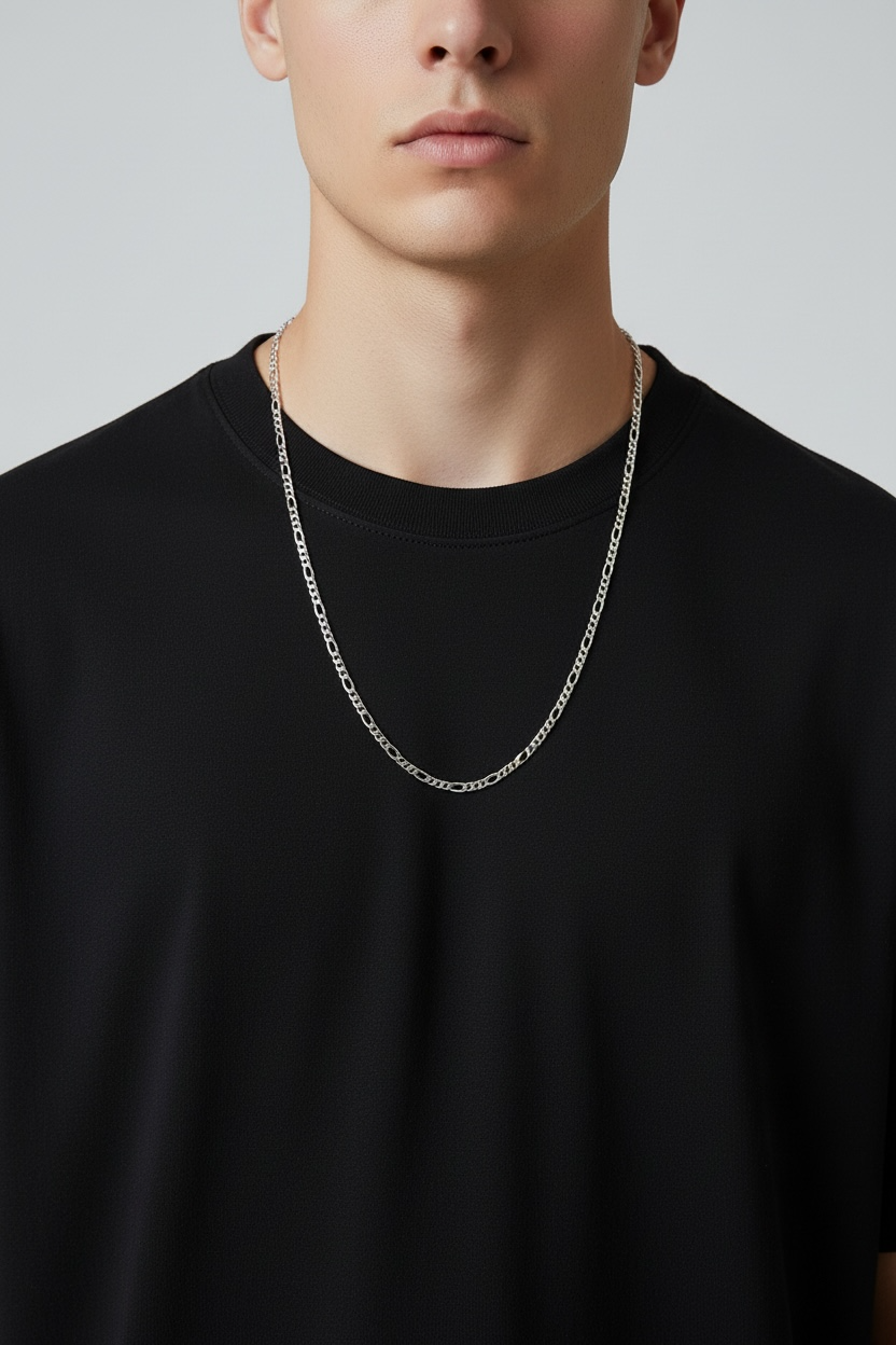 Sterling Silver Figaro 3x1 Chain 3.2mm