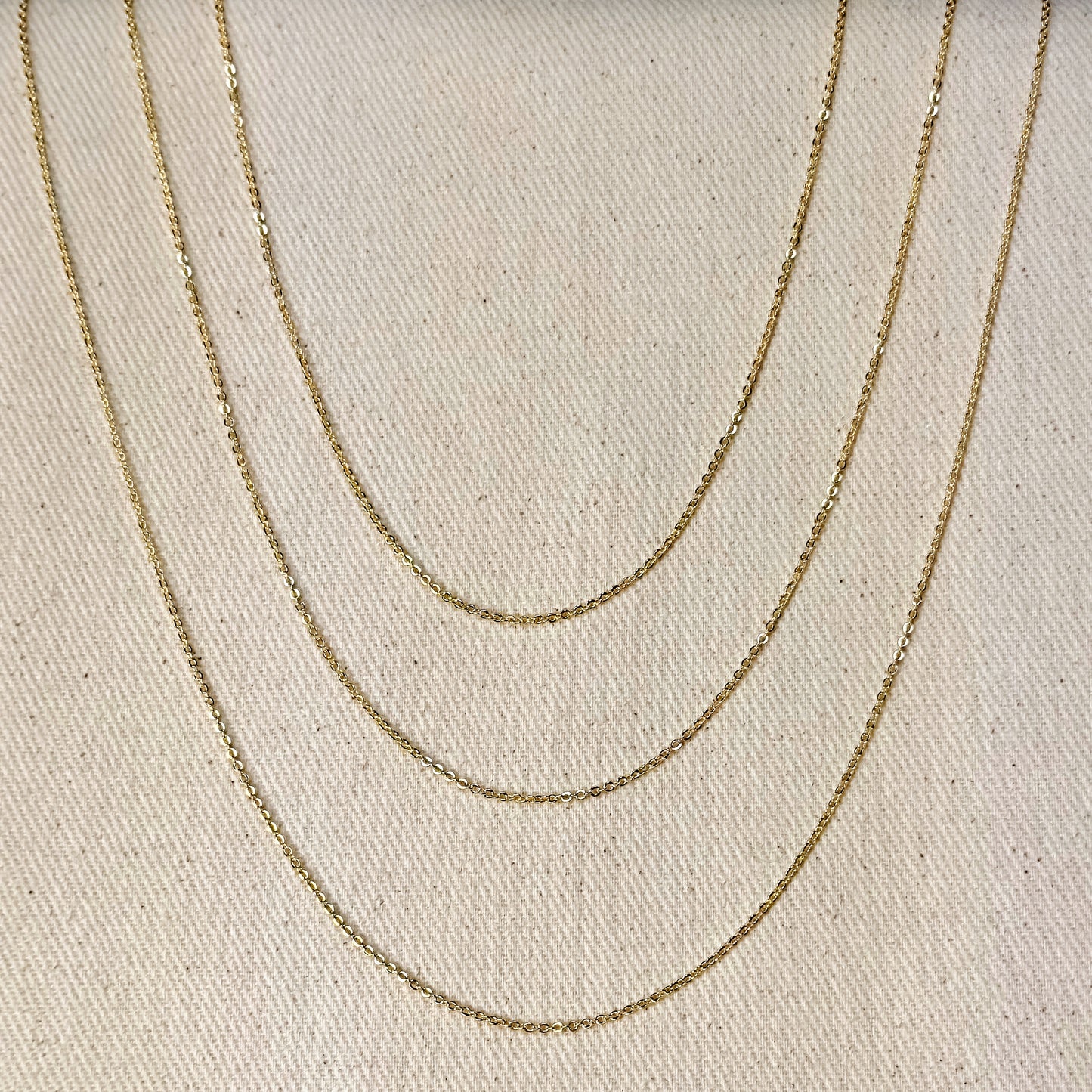 18k Gold Filled 1.45mm Cable Chain