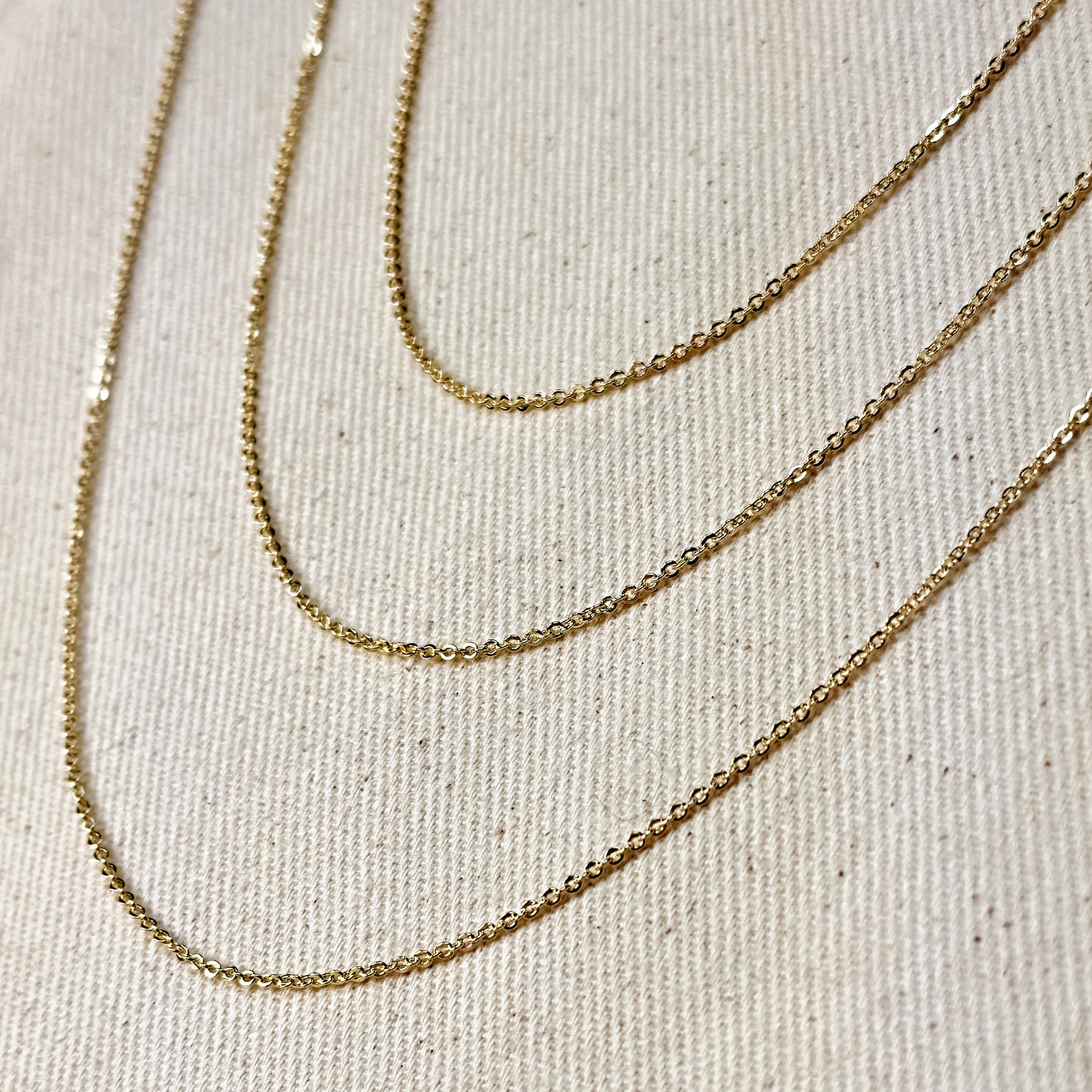 18k Gold Filled 1.45mm Cable Chain