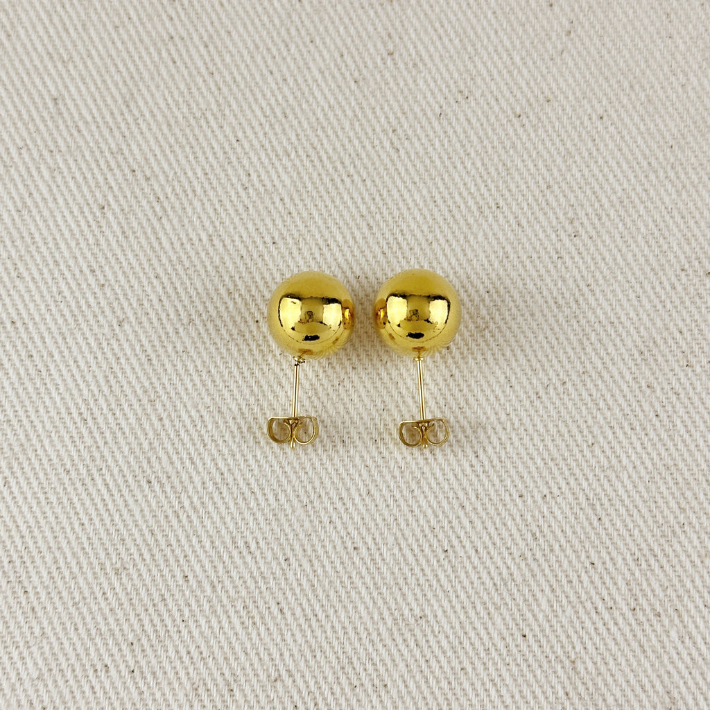 Gold Ball Earrings Stud