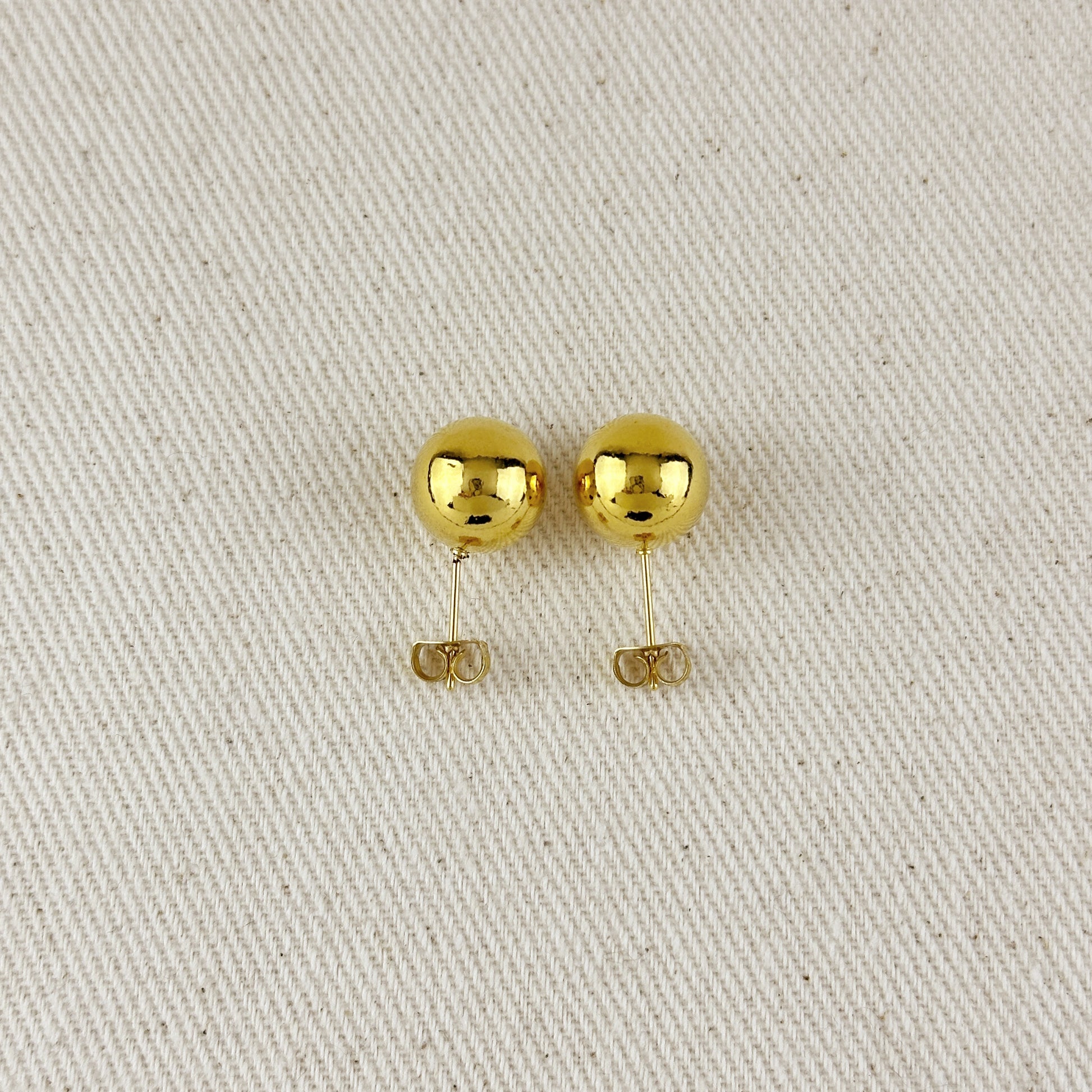 Gold Ball Earrings Stud