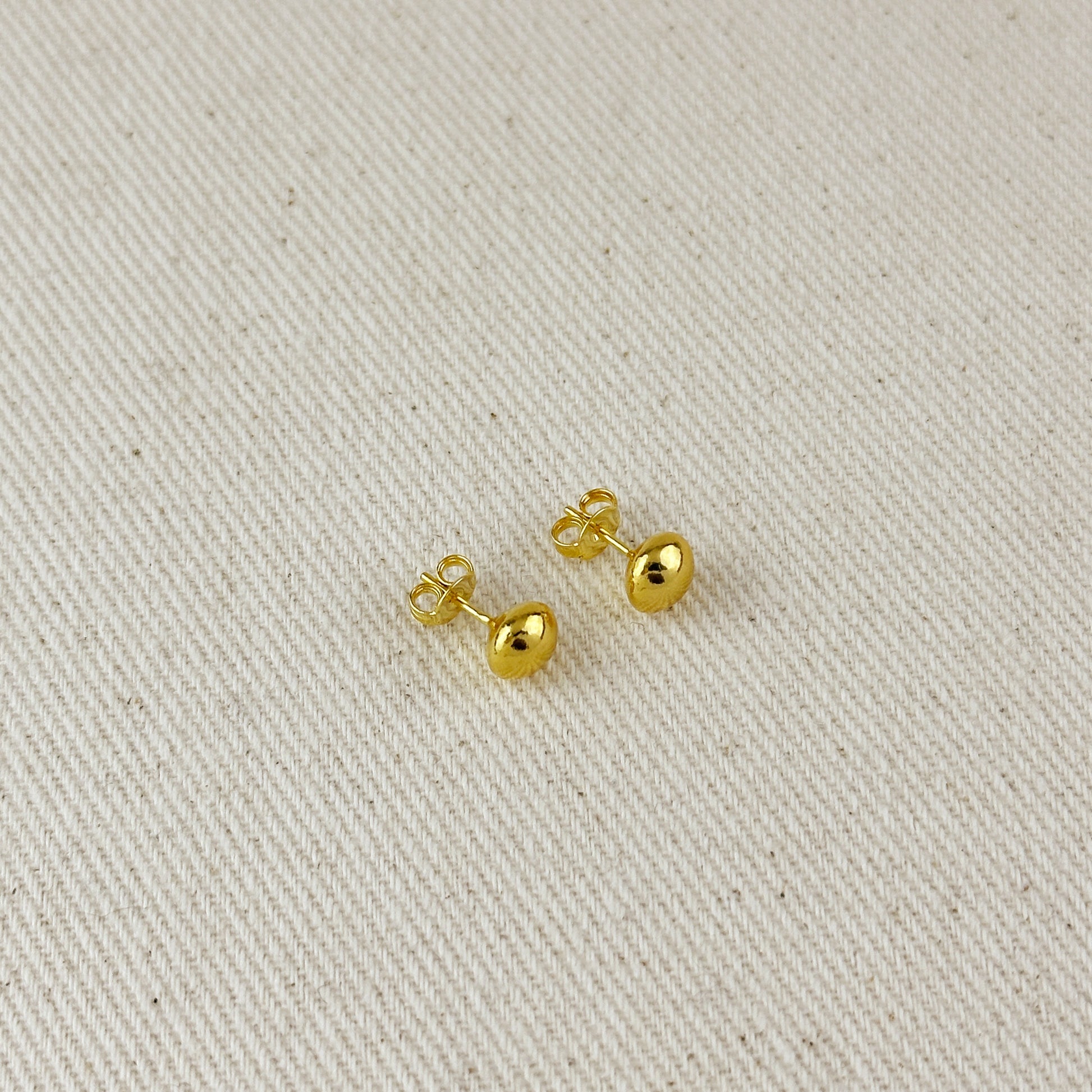 6.5mm Disc Ball Stud Earrings