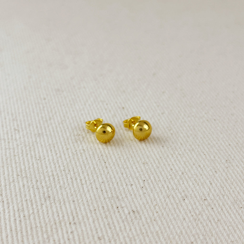 6.5mm Disc Ball Stud Earrings