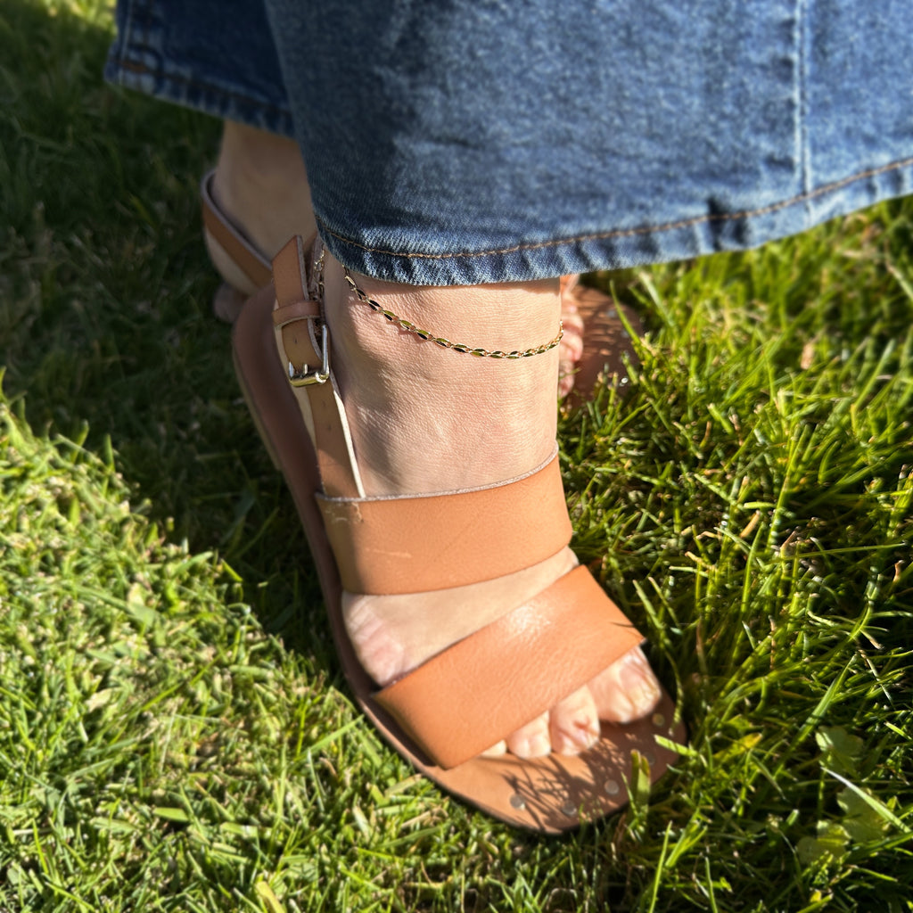 18k Gold Filled Detailed Chain Anklet