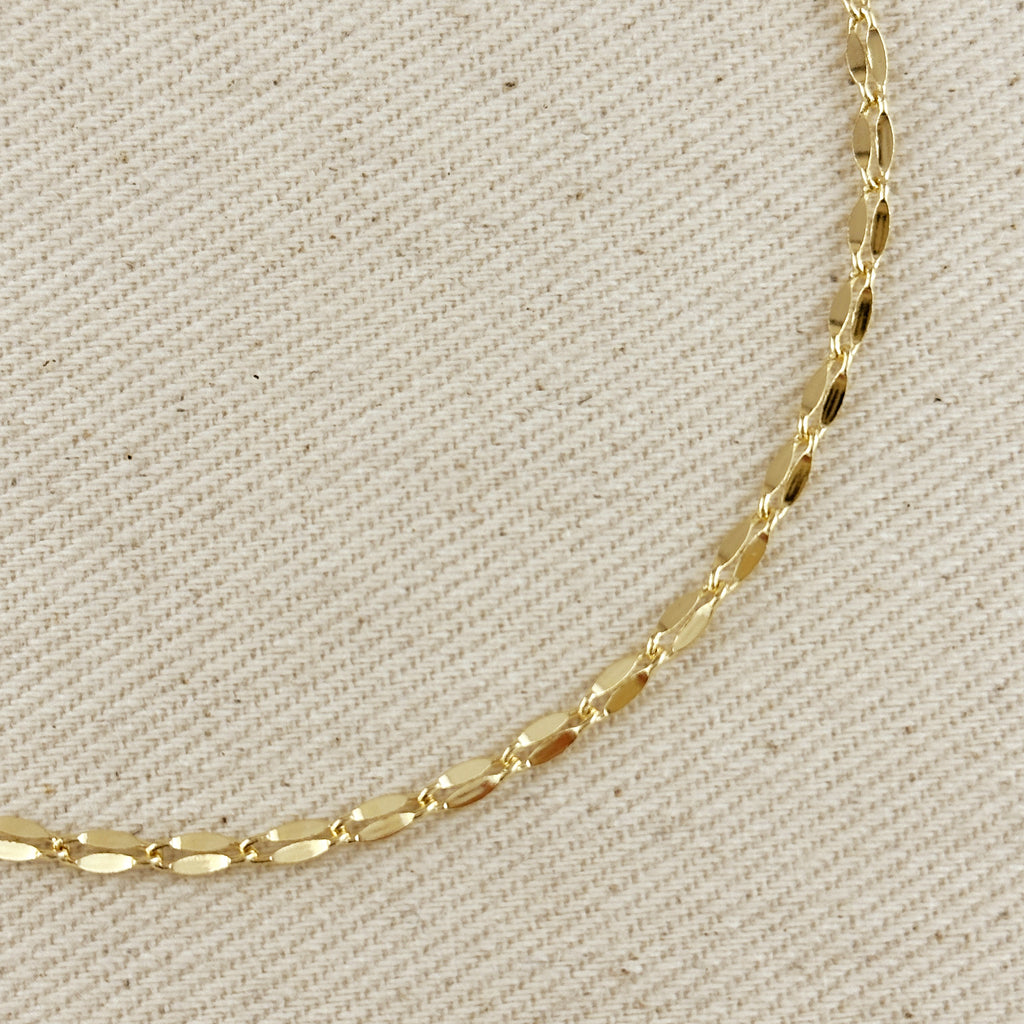 18k Gold Filled Detailed Chain Anklet