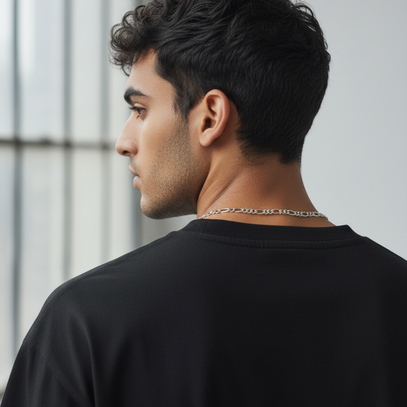 Sterling Silver Figaro 3x1x1 Chain 5.2mm