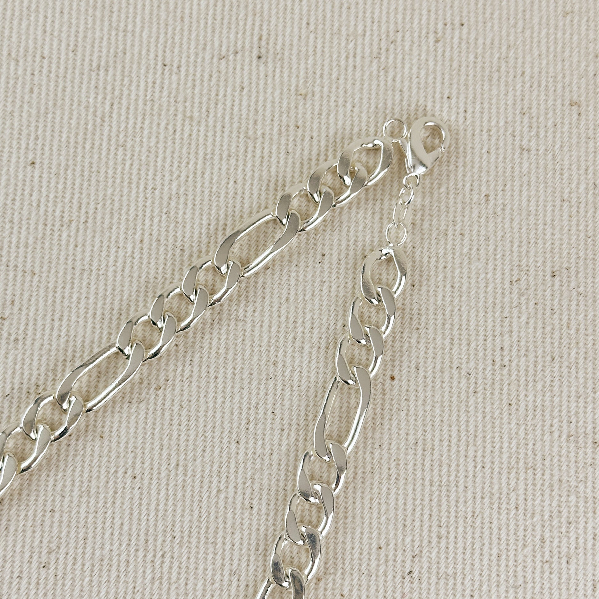 Sterling Silver Figaro 3x1 Chain 7.4mm