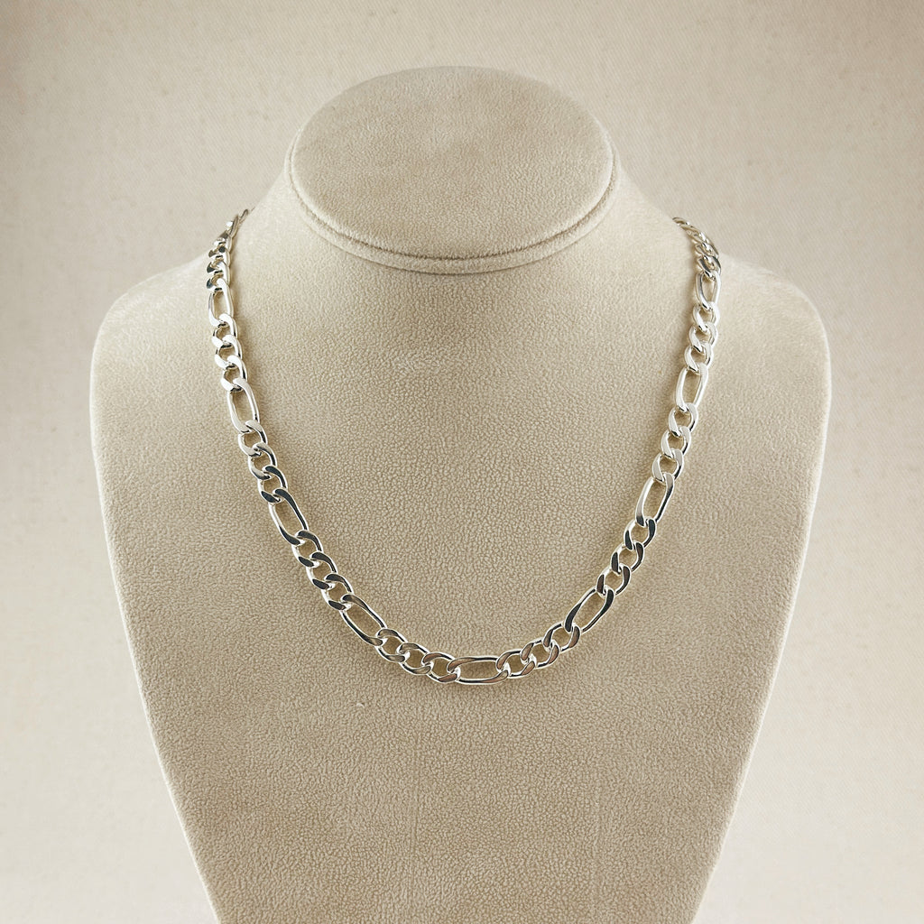 Sterling Silver Figaro 3x1 Chain 7.4mm