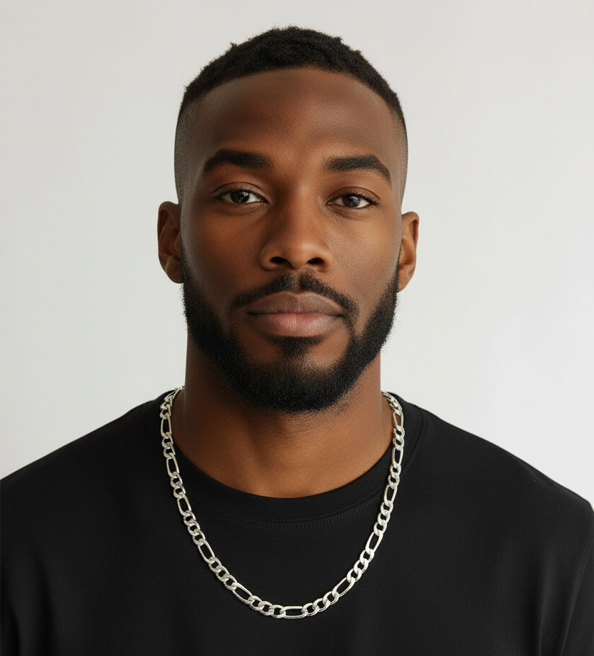 Sterling Silver Figaro 3x1 Chain 7.4mm