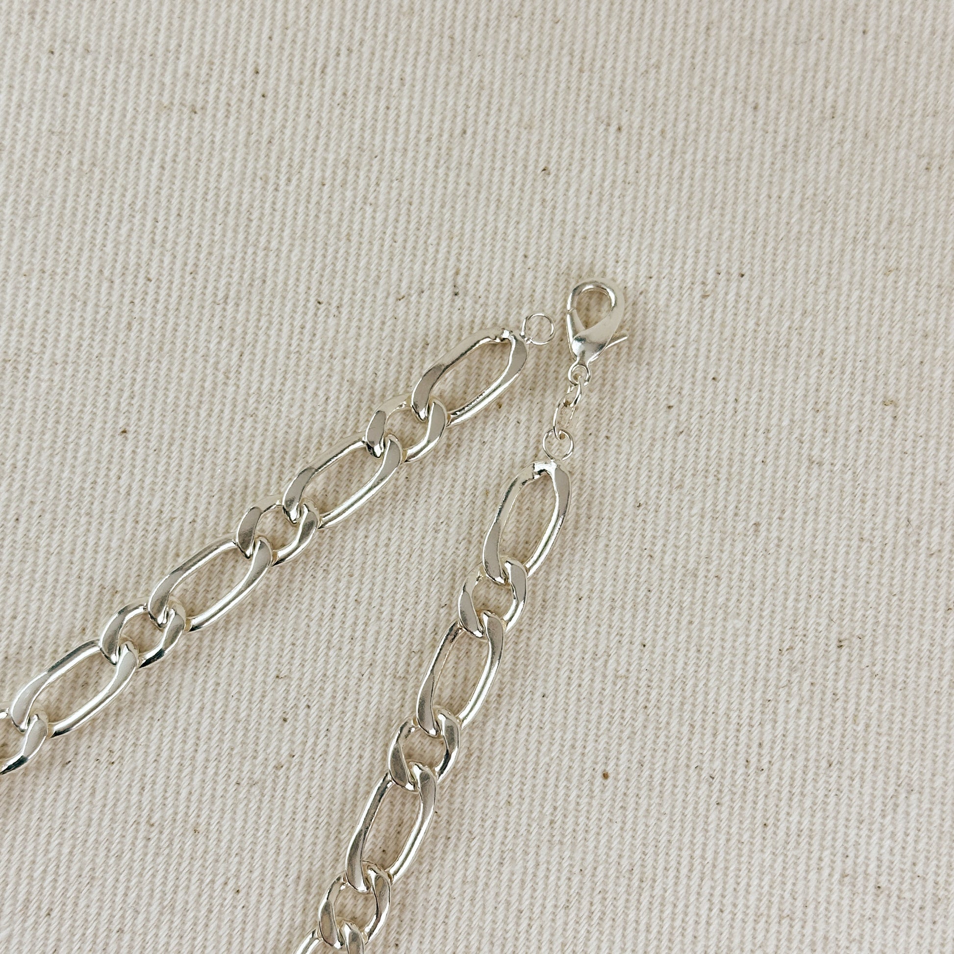 Sterling Silver Figaro 1x1  Chain 7.3mm