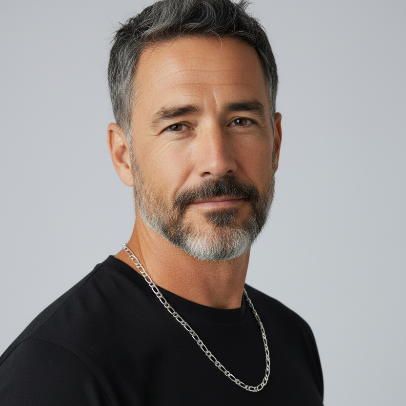 Sterling Silver Figaro 1x1  Chain 7.3mm