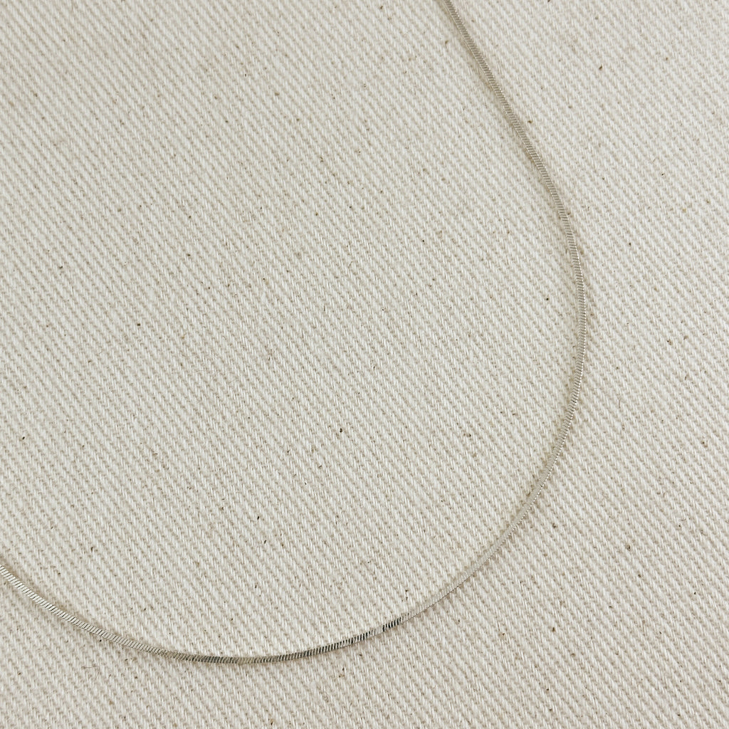 Sterling Silver Square Herringbone Chain 1.0mm