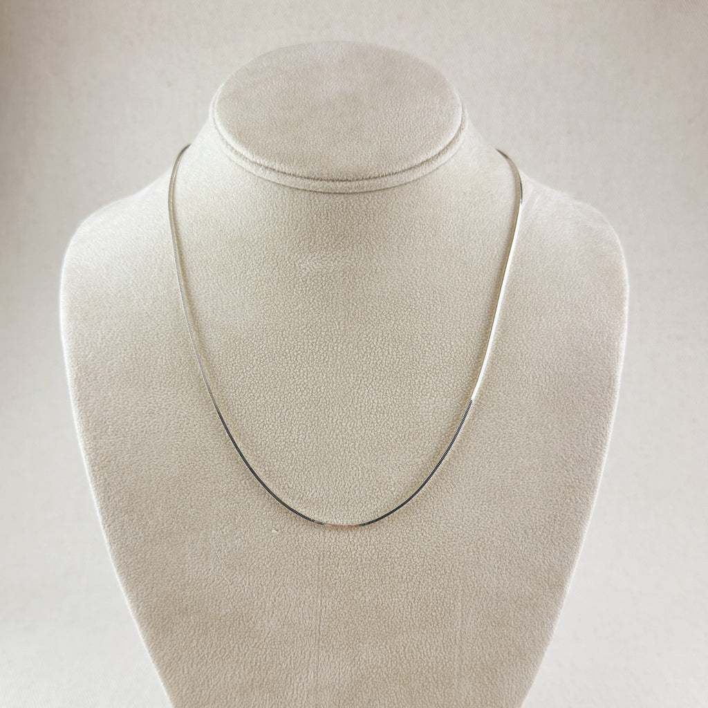 Sterling Silver Square Herringbone Chain 1.0mm