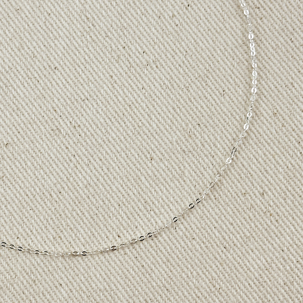 Sterling Silver Diamond Cut Forzatina Link 1.4mm