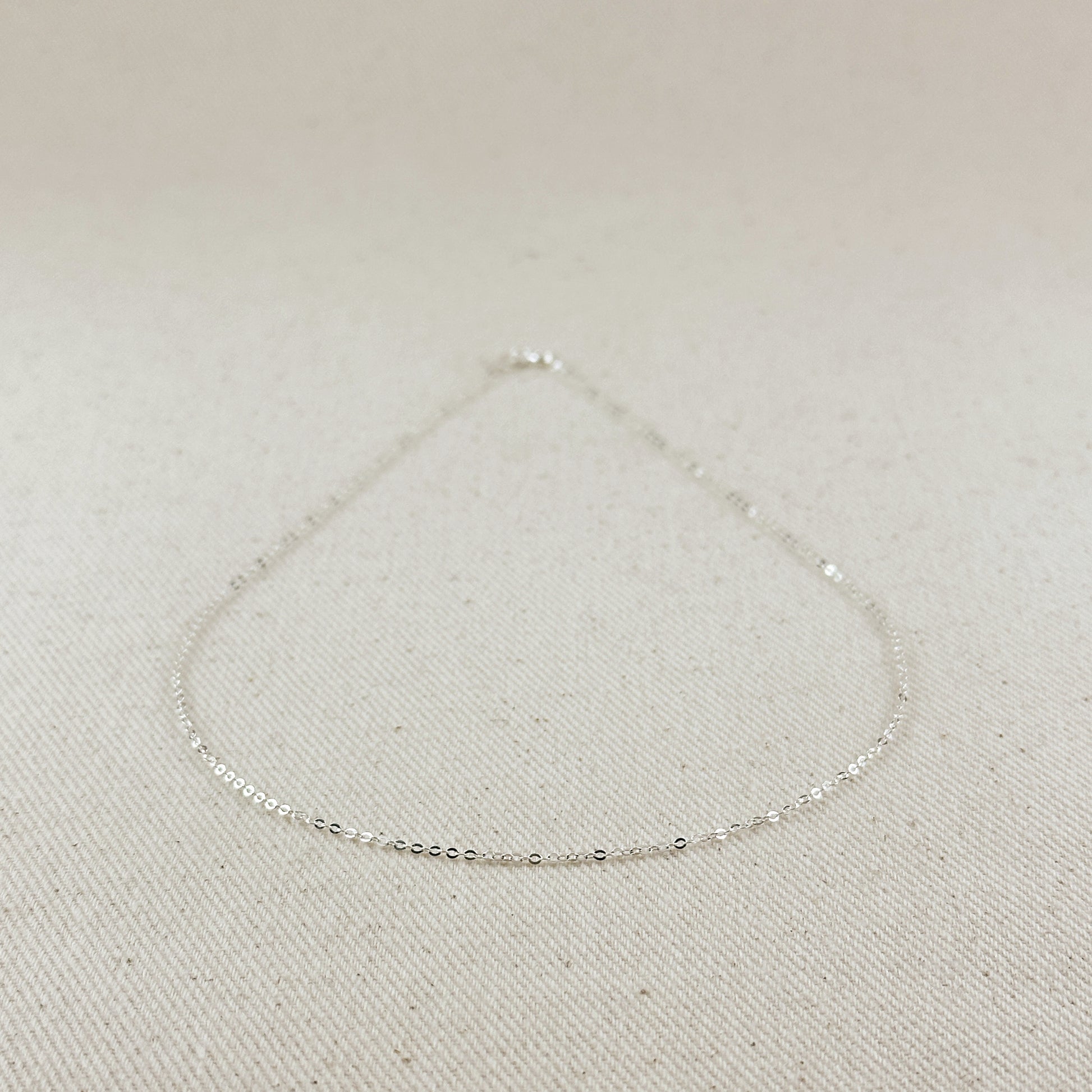 Sterling Silver Diamond Cut Forzatina Link 1.4mm