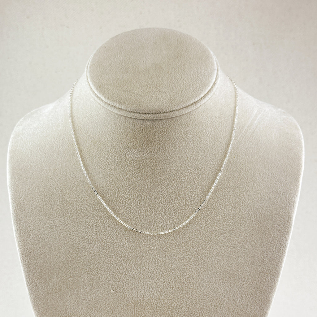 Sterling Silver Diamond Cut Forzatina Link 1.4mm