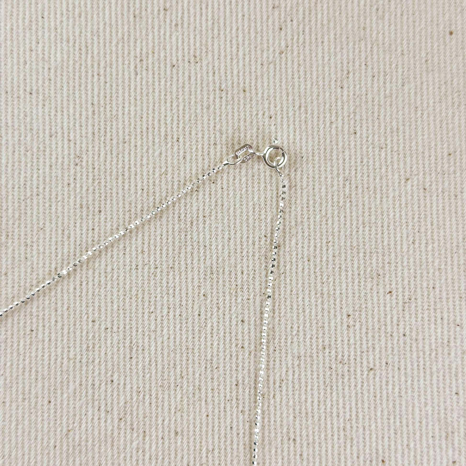 Sterling Silver Diamond Cut Bead Chain 1.0mm