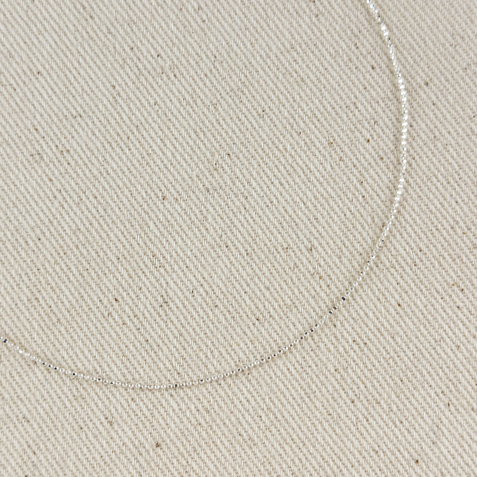 Sterling Silver Diamond Cut Bead Chain 1.0mm