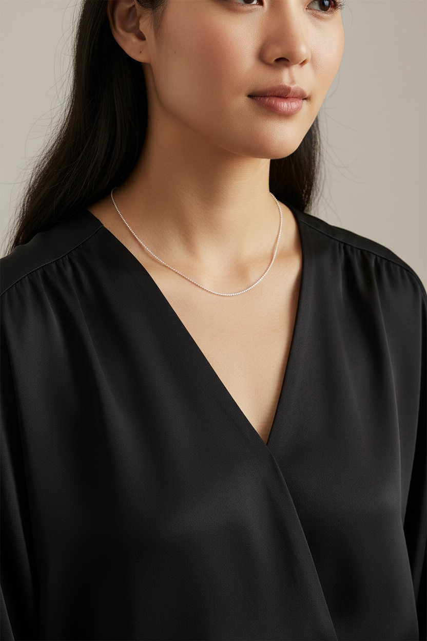 Sterling Silver Diamond Cut Bead Chain 1.0mm