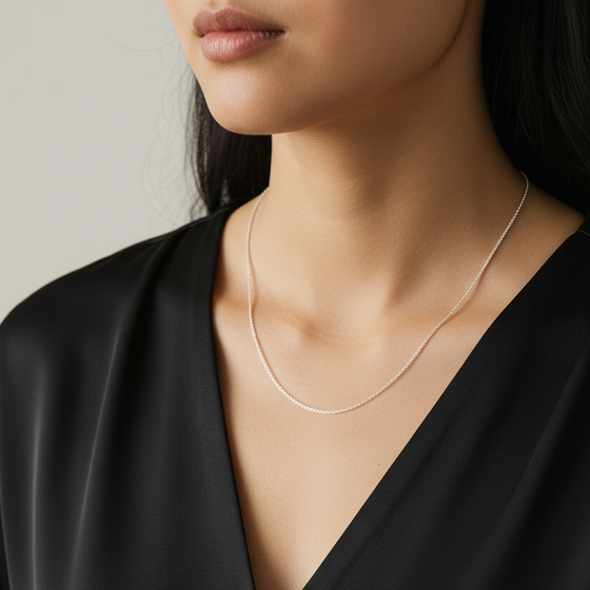 Sterling Silver Super Light Cable Chain 1.2mm