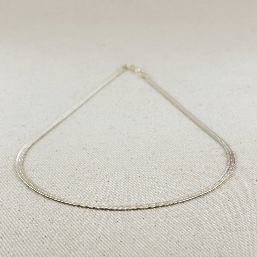 Sterling Silver Herringbone 3.1mm