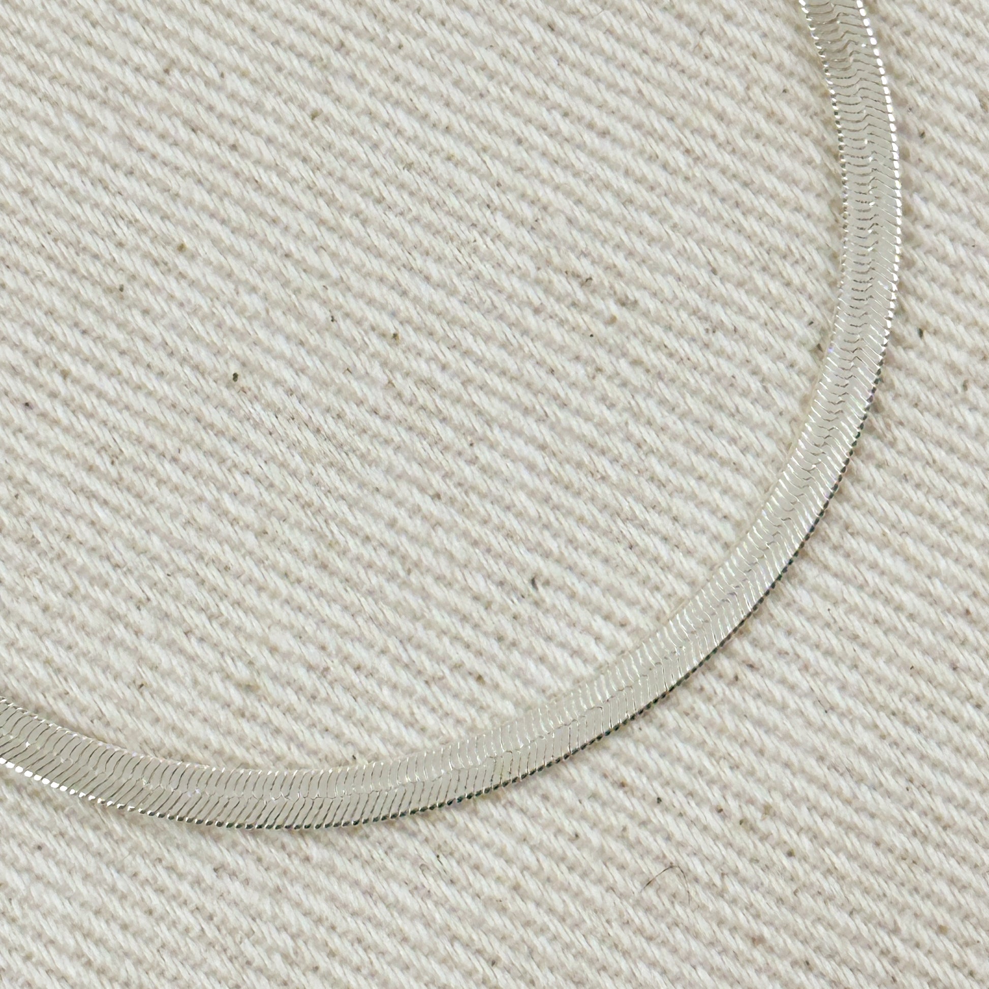Sterling Silver Herringbone Bracelet 3.1mm