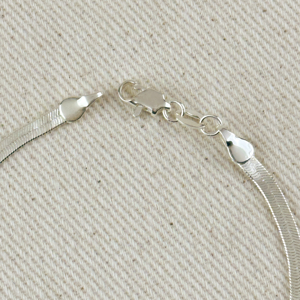 Sterling Silver Herringbone Bracelet 3.1mm