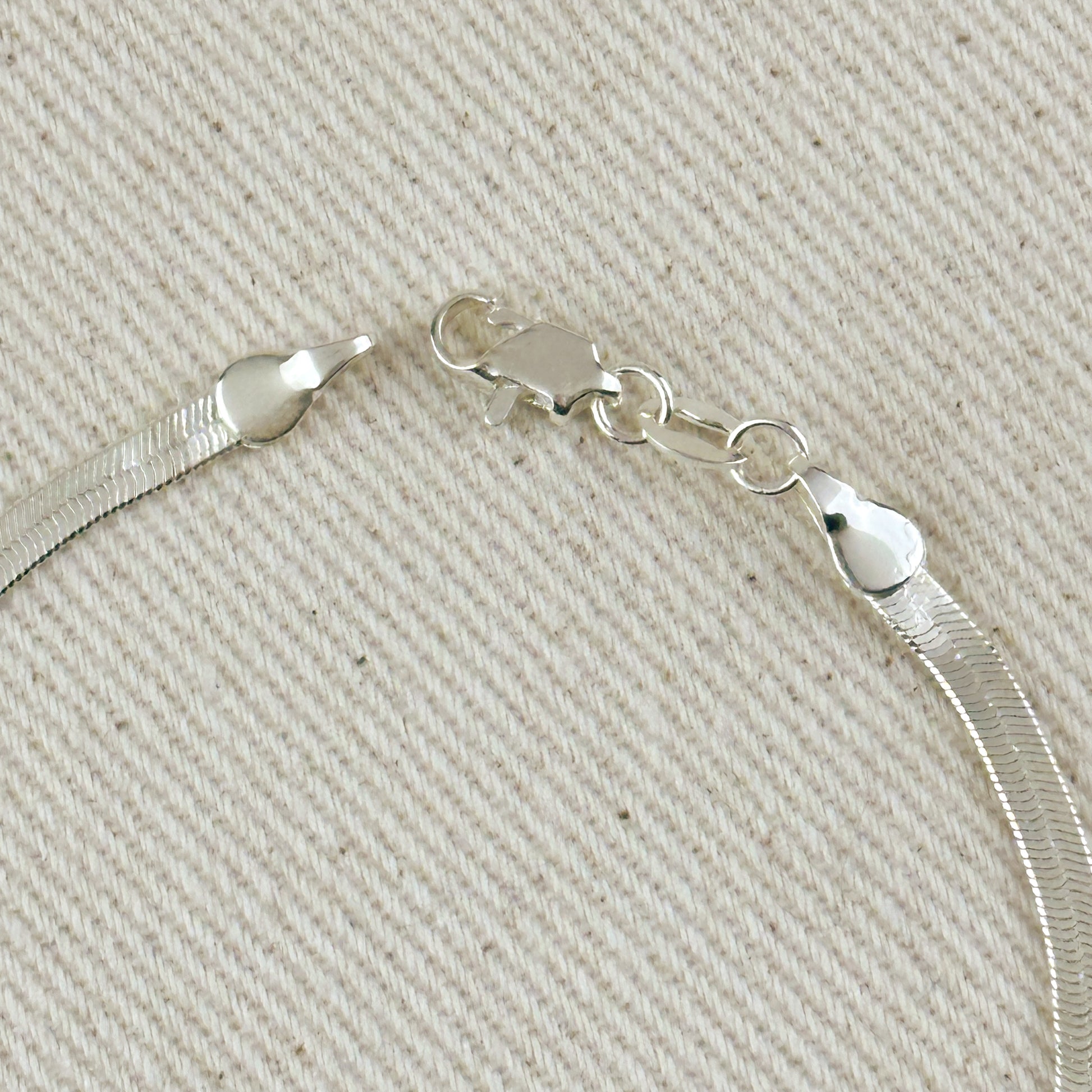Sterling Silver Herringbone Bracelet 3.1mm