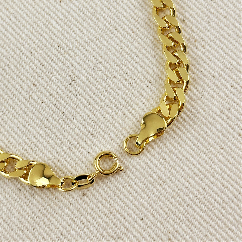 Chunky Plate Cuban Chain Unisex Bracelet