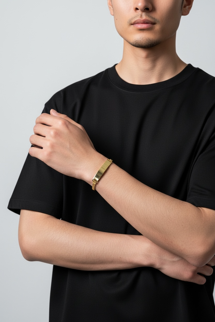 Chunky Plate Cuban Chain Unisex Bracelet