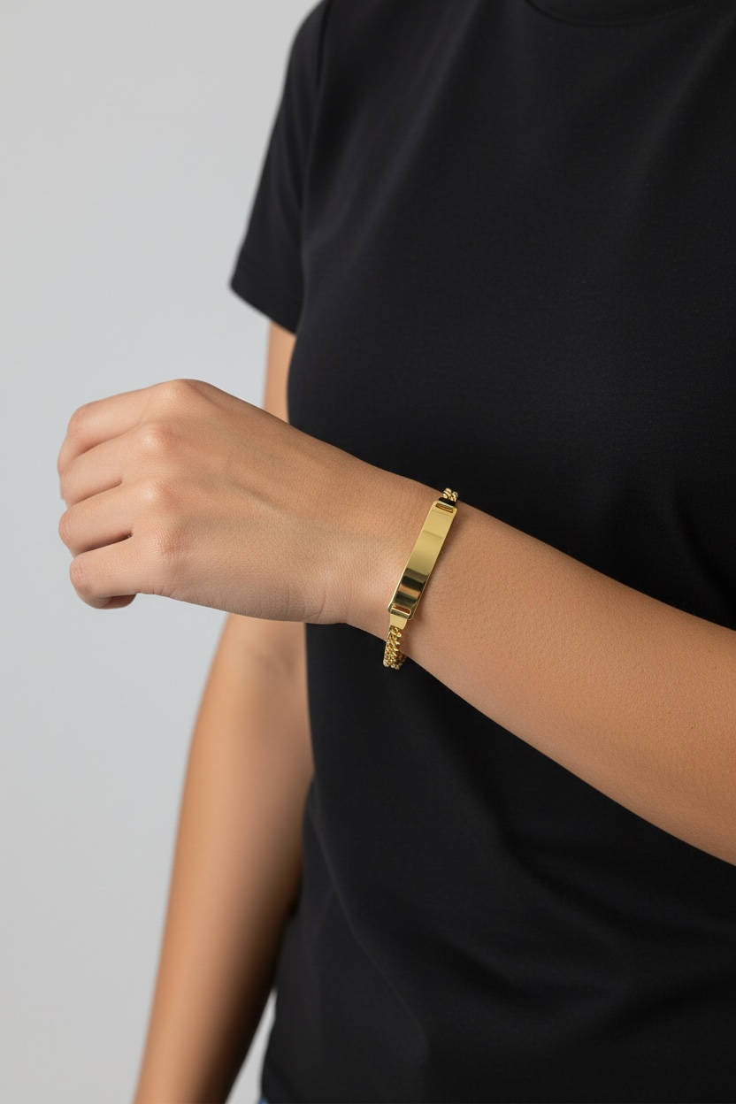 Chunky Plate Cuban Chain Unisex Bracelet