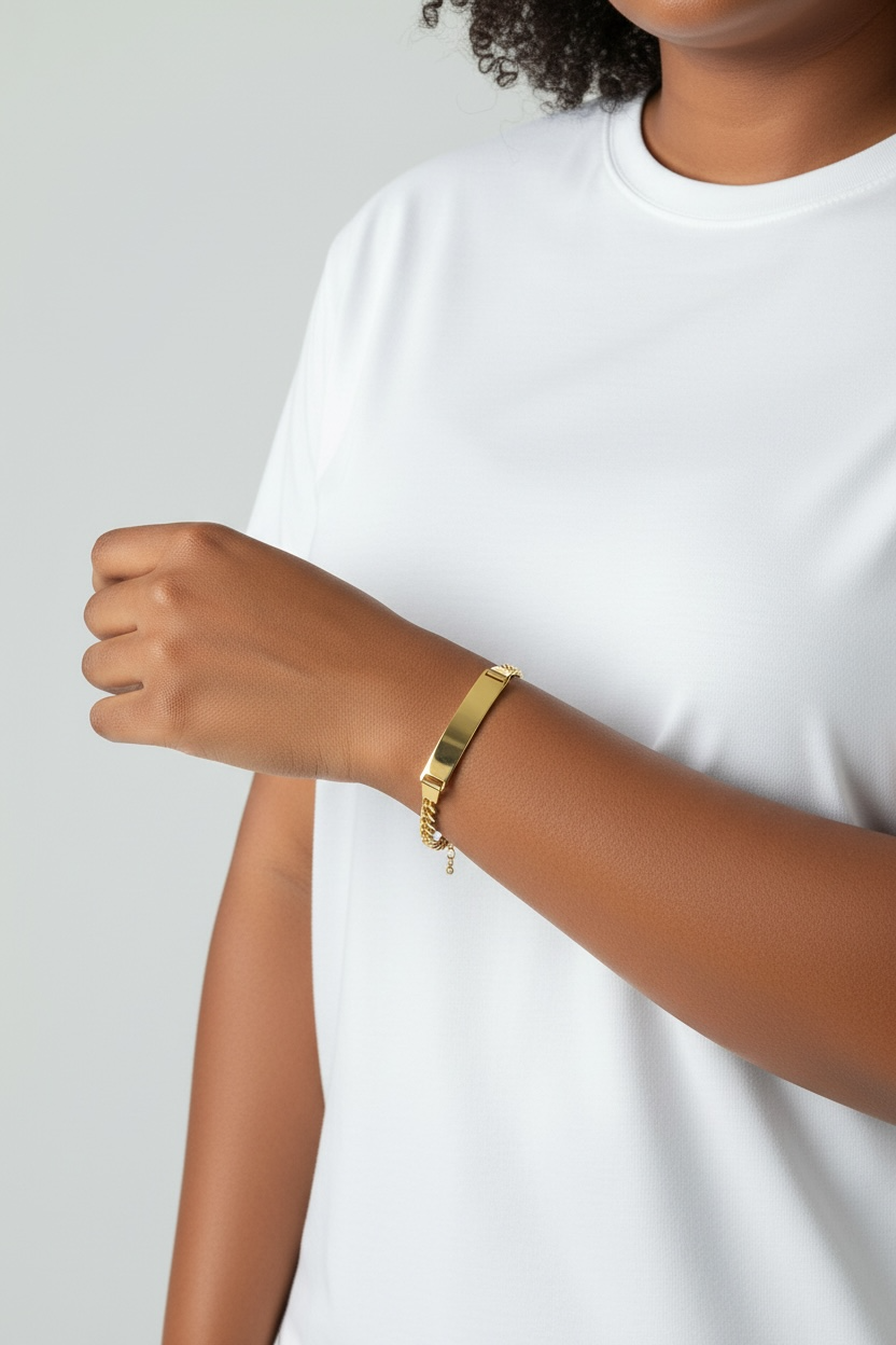 Chunky Plate Cuban Chain Unisex Bracelet