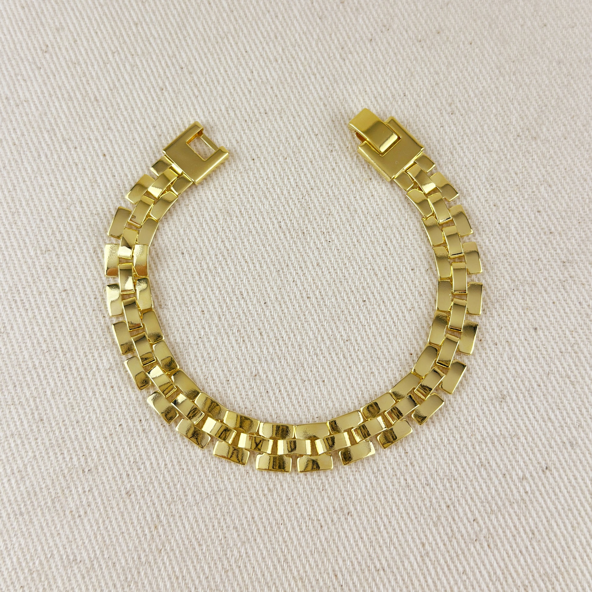 18K Gold Filled 9mm Watch Band Bracelet