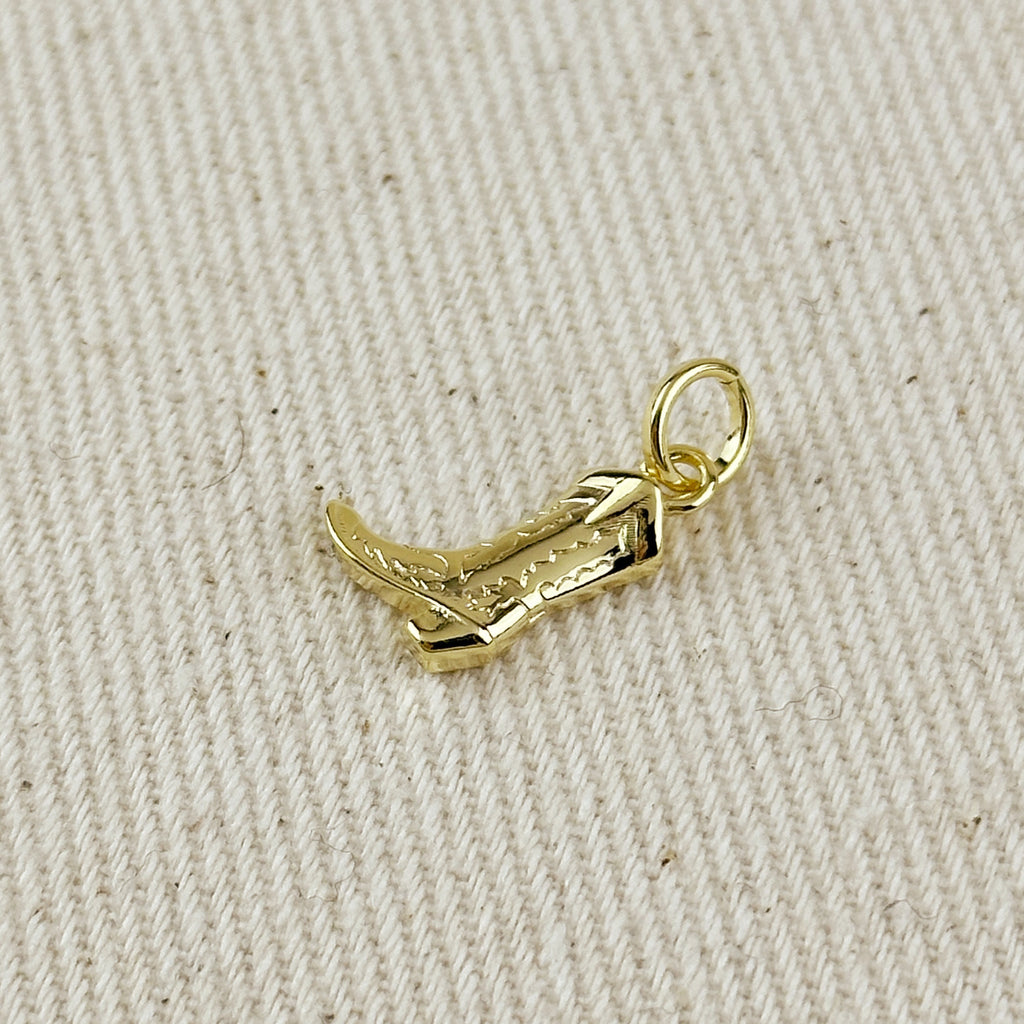 18k Gold Filled Western Boot Charm