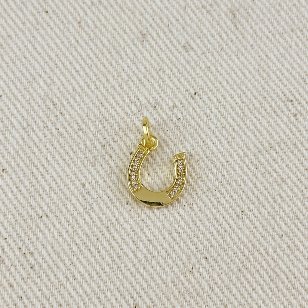 18k Gold Filled Horseshoe Charm