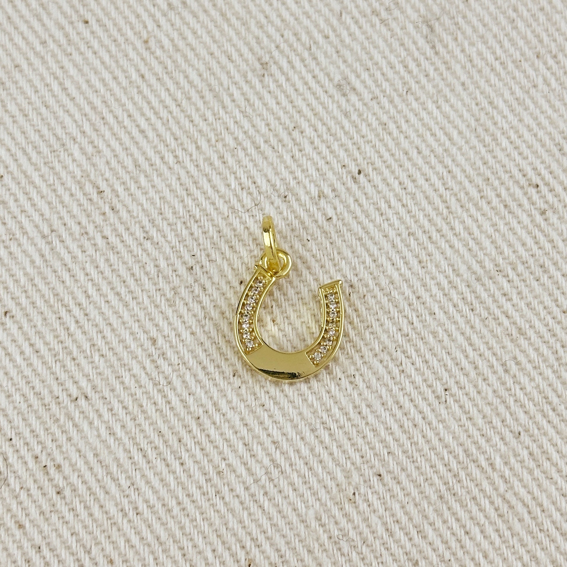 18k Gold Filled Horseshoe Charm