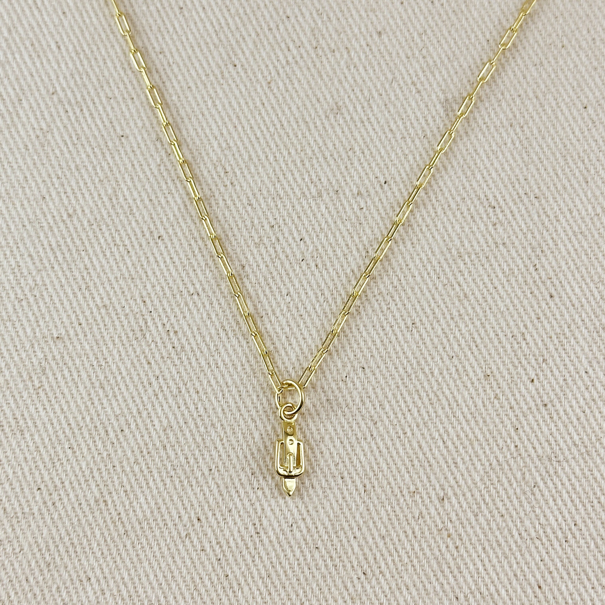 18k Gold Filled Belt & Buckle Charm