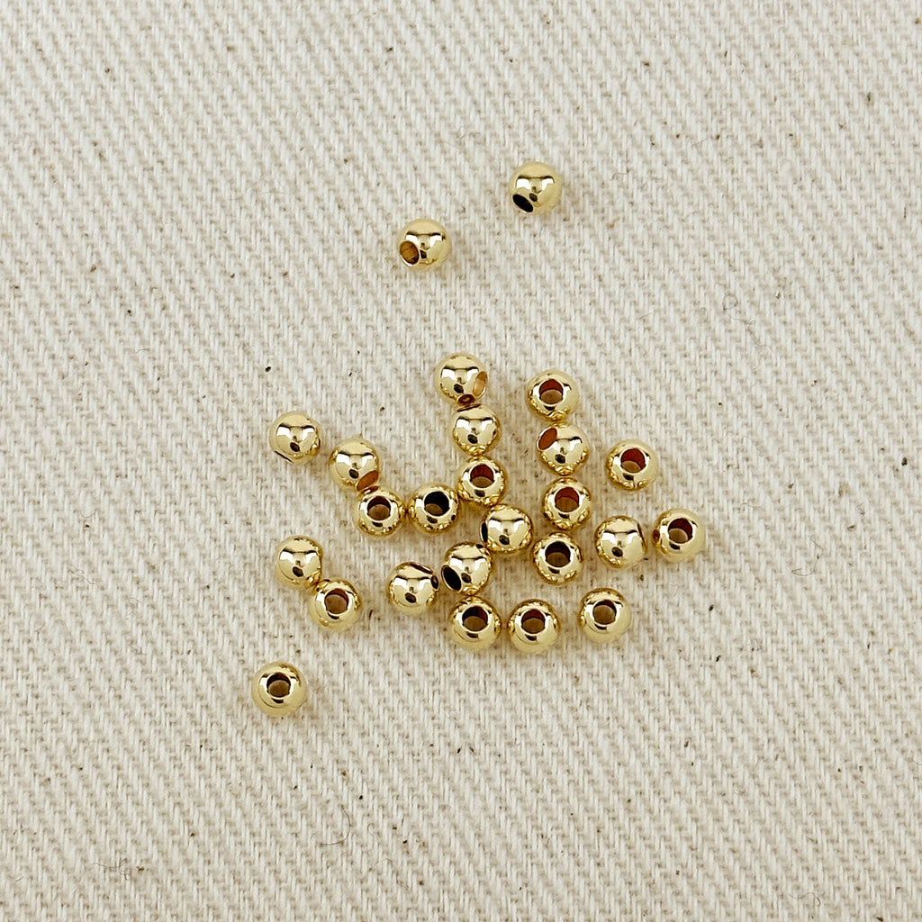 14k Gold Filled 4.0mm Seamless Bead For Jewelry Making.