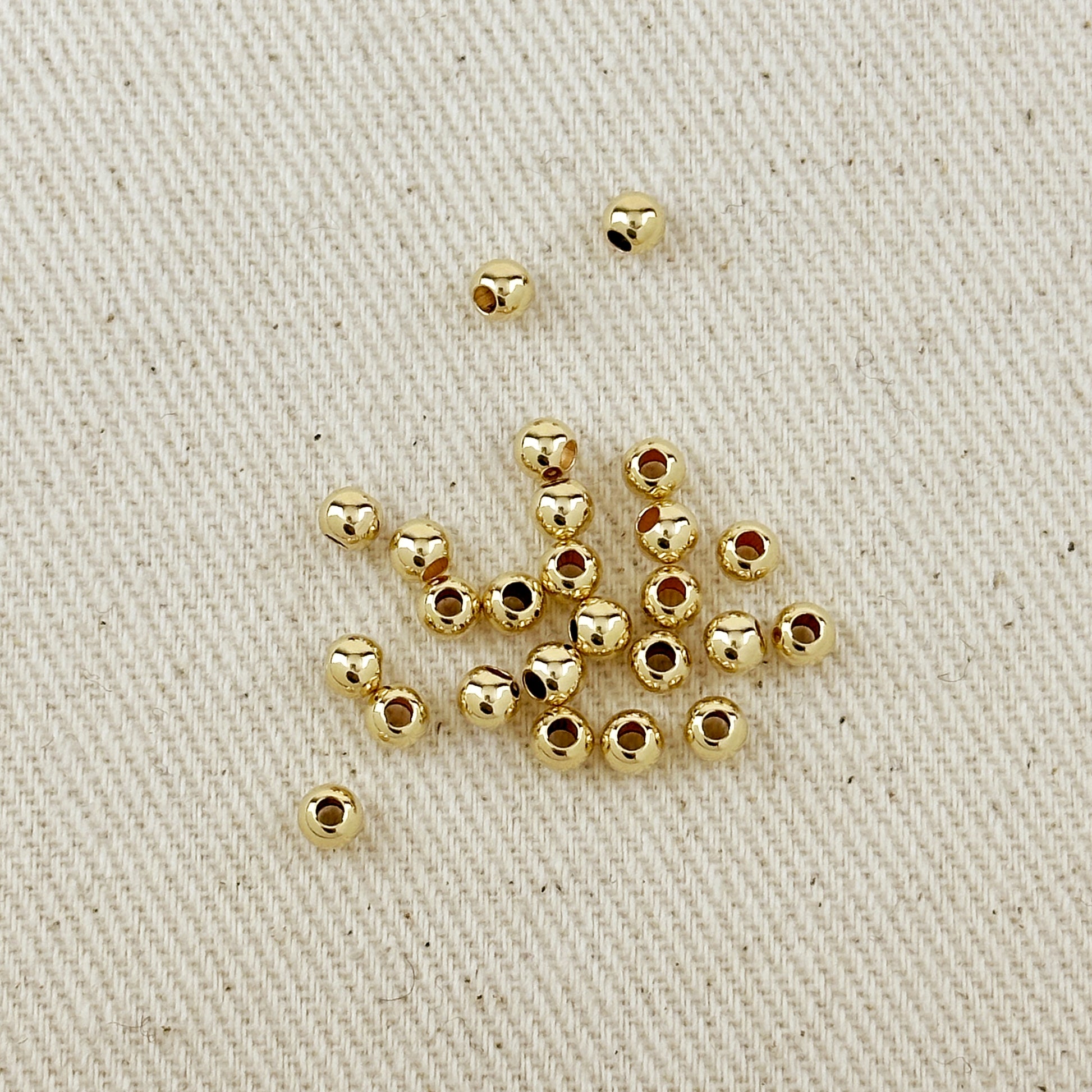 14k Gold Filled 4.0mm Seamless Bead For Jewelry Making.