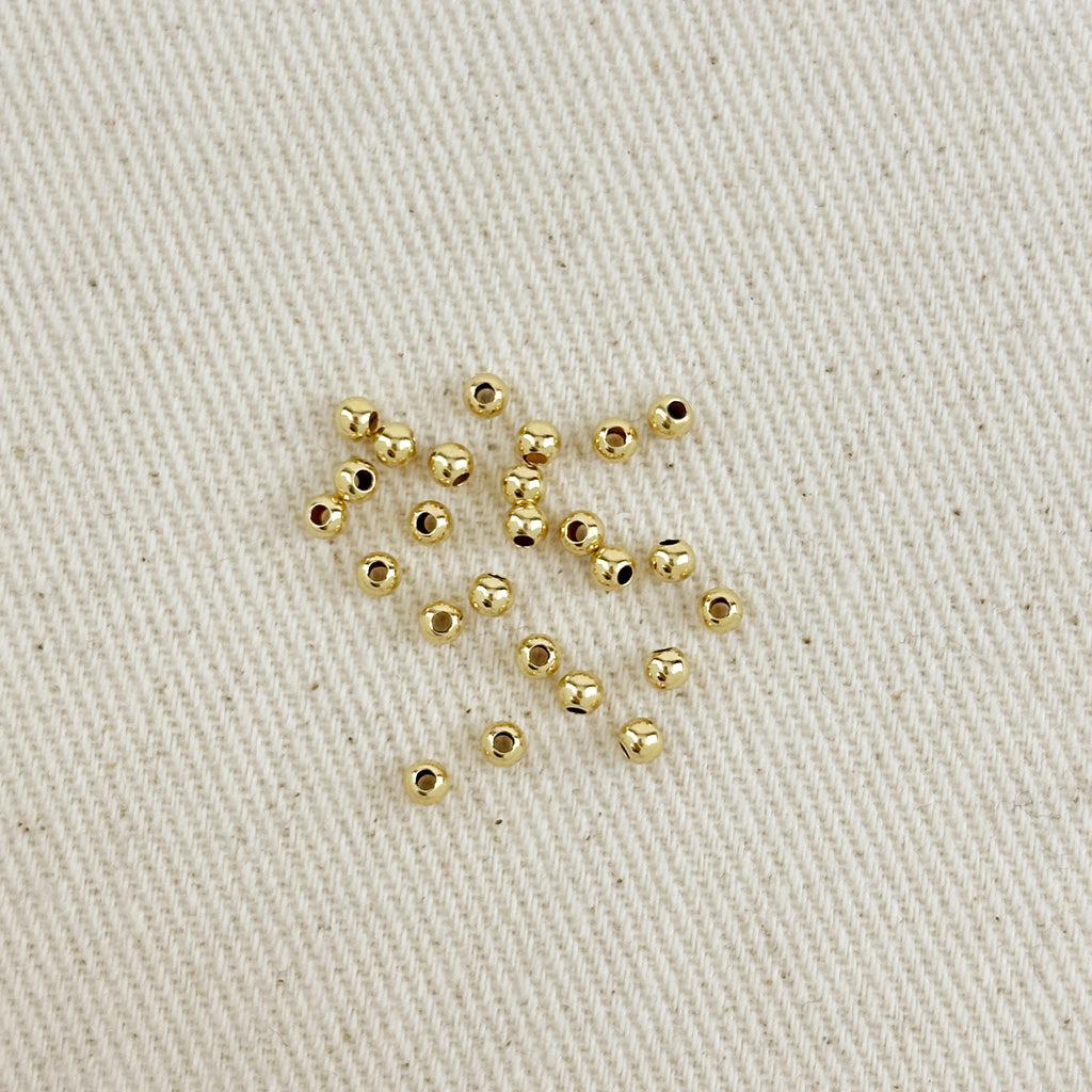 14k Gold Filled 3.0mm Seamless Bead For Jewelry Making.