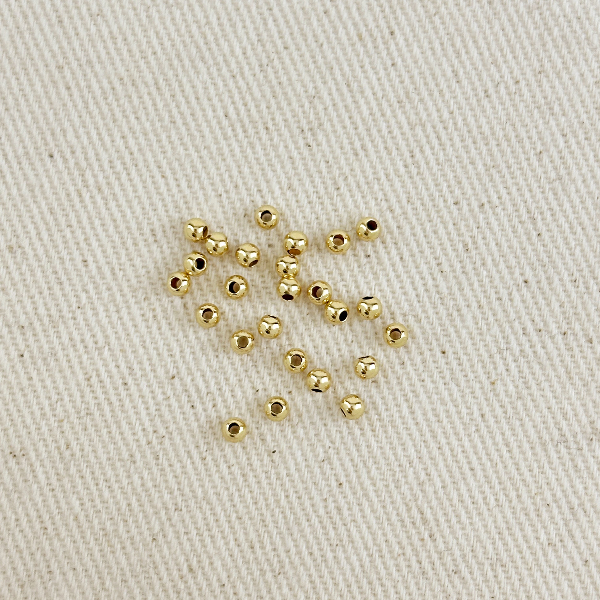 14k Gold Filled 3.0mm Seamless Bead For Jewelry Making.
