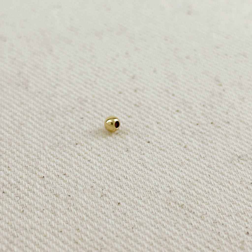 14k Gold Filled 3.0mm Seamless Bead For Jewelry Making.
