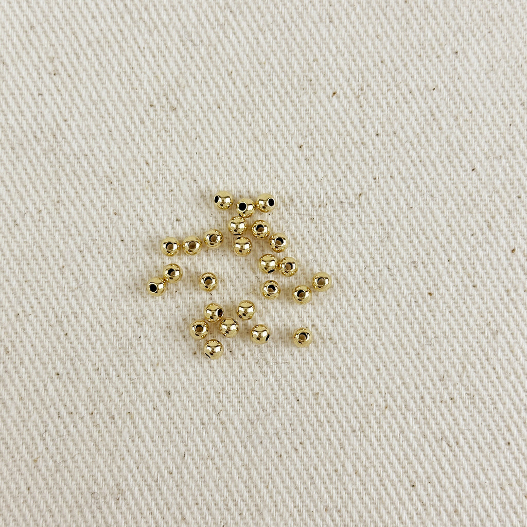 14k Gold Filled 3.0mm Bead For Jewelry Making.