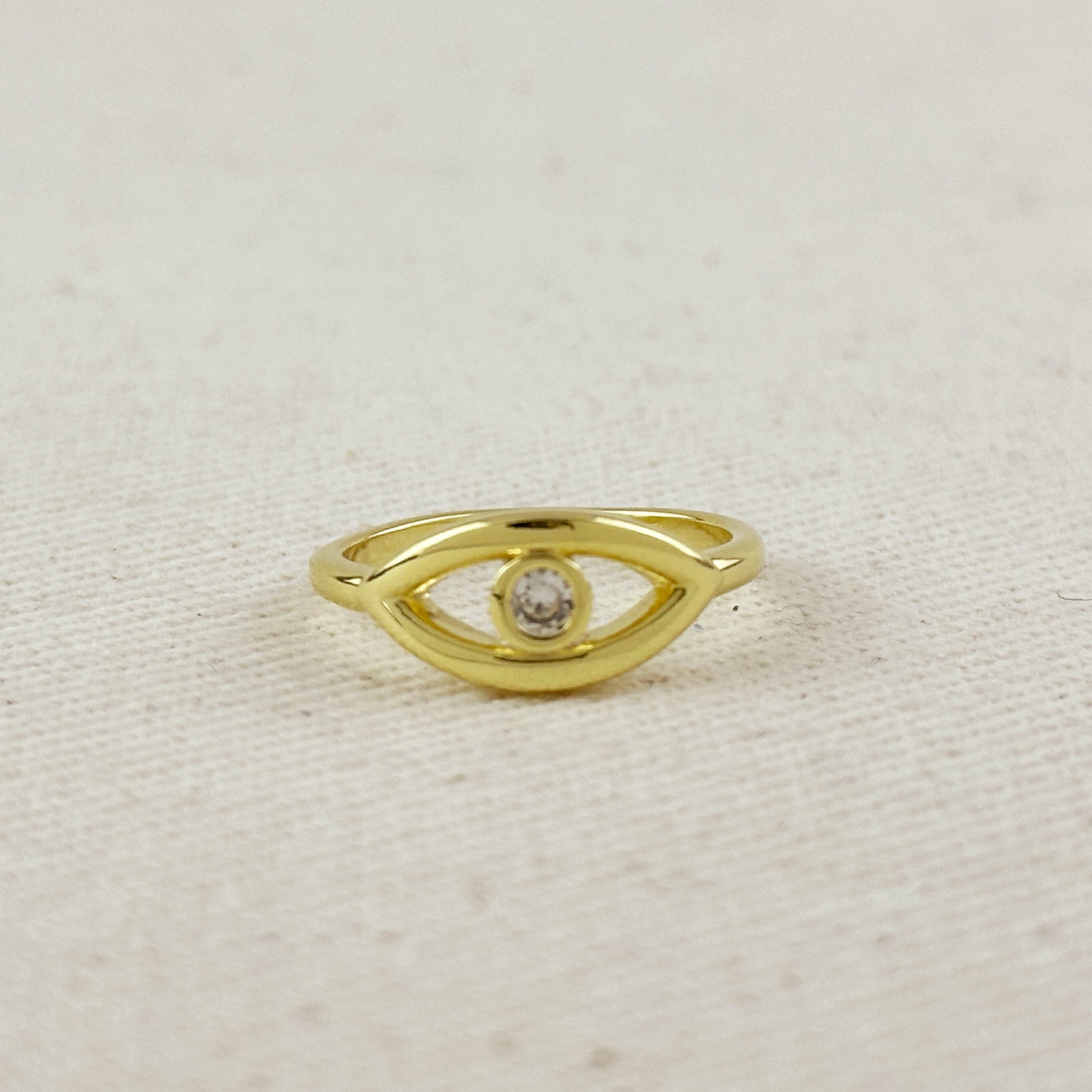 18K Gold Filled CZ Eye Ring