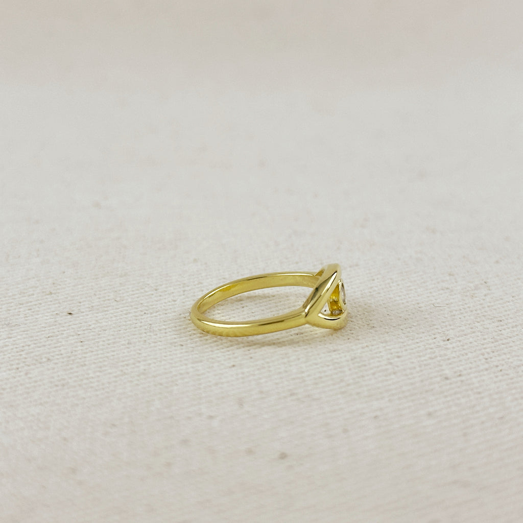 18K Gold Filled CZ Eye Ring