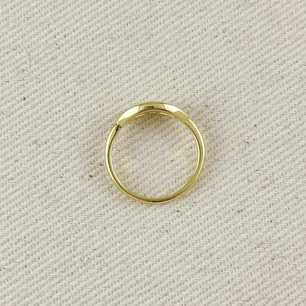 18K Gold Filled CZ Eye Ring
