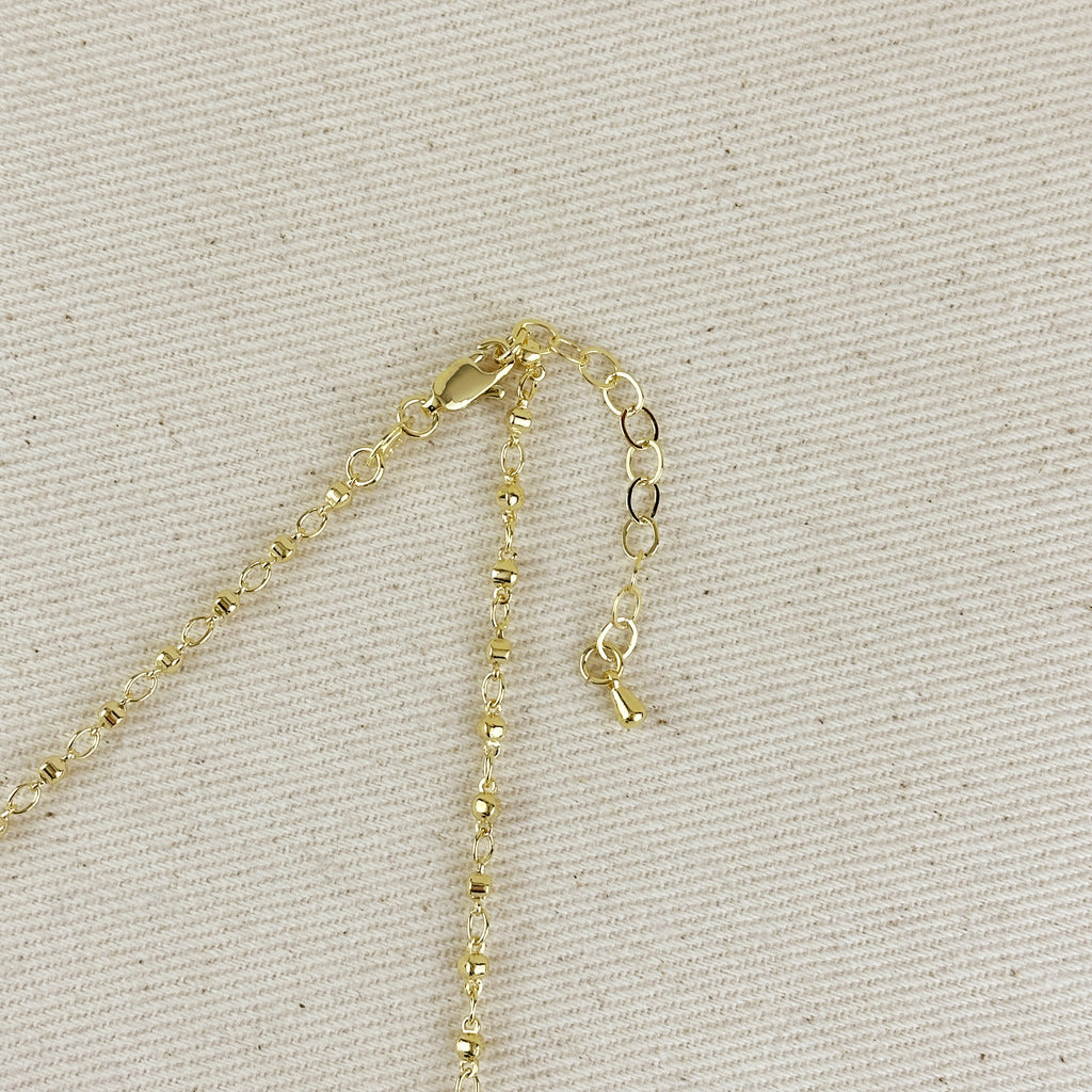 18k Gold Filled 2.5mm Beaded Necklace