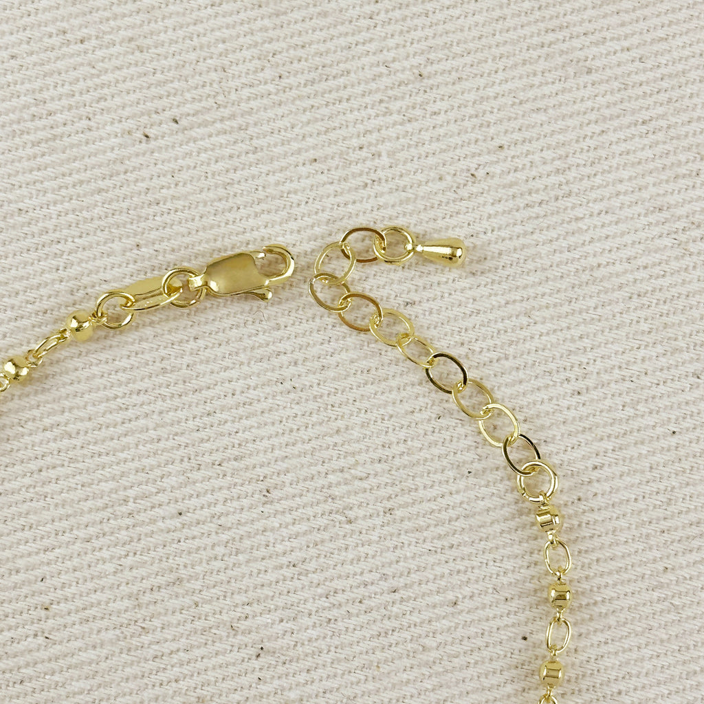 18K Gold Filled 2.5mm Beaded Bracelet